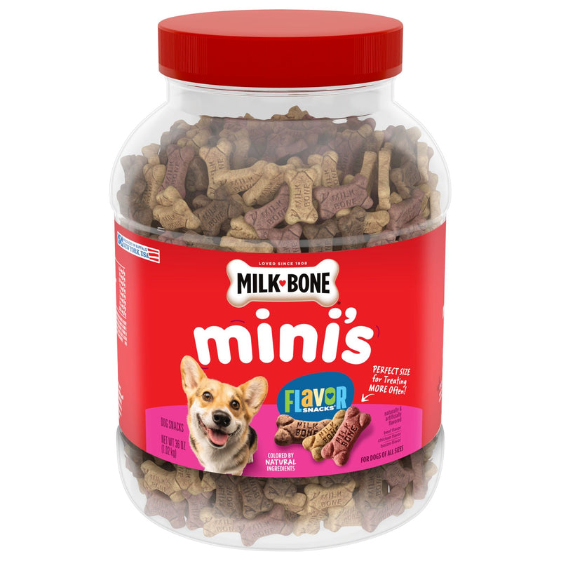 Milk-Bone Flavor Snacks Mini Dog Biscuits, Flavored Crunchy Dog Treats