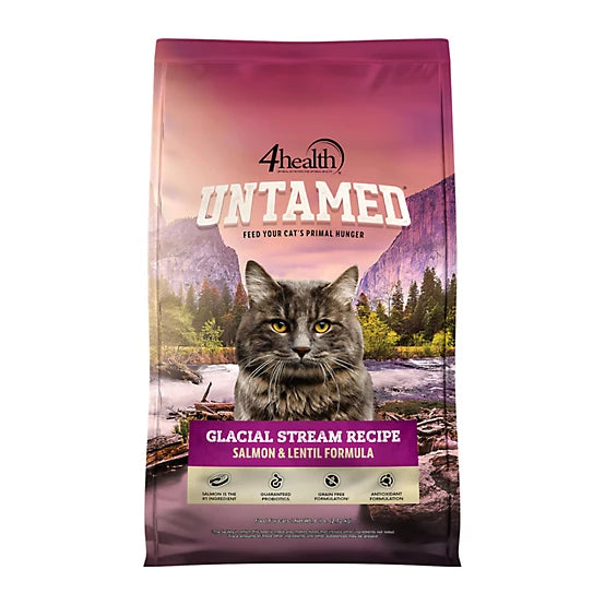 4health Untamed Glacial Stream All Life Stages Indoor Grain-Free Salmon and Lentils Formula Dry Cat Food, 6lb