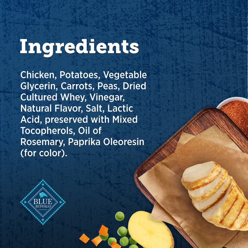 Blue Buffalo True Chews Dog Treats Made in the USA with Natural Ingredients Chicken Pot Pie, 12-oz Bag