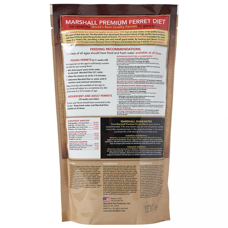 Marshall Premium Ferret Diet, 22 oz bag Dry