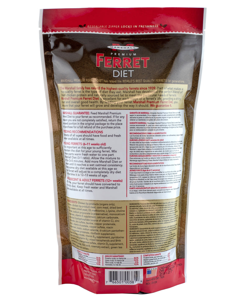 Marshall Premium Ferret Diet, 22 oz bag Dry