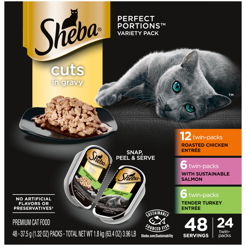 Sheba Perfect Portions Wet Cat Food Cuts in Gravy Variety Pack
