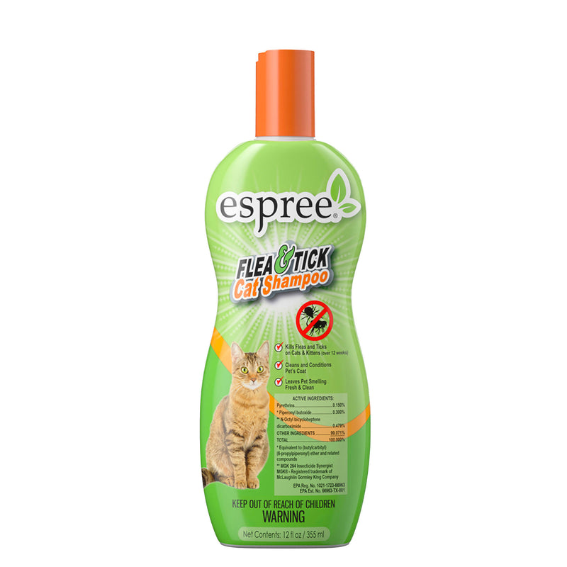Espree Flea & Tick Cat Shampoo 12 Ounce