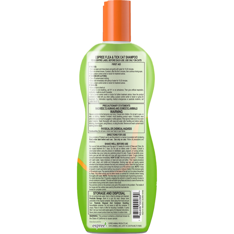 Espree Flea & Tick Cat Shampoo 12 Ounce