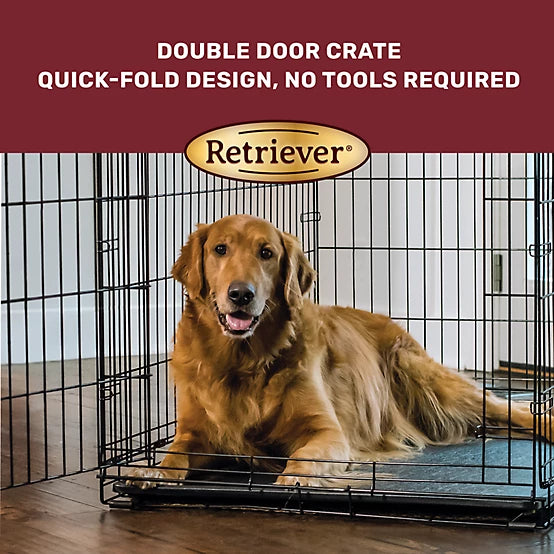 Retriever 2-Door Metal Wire Pet Crate