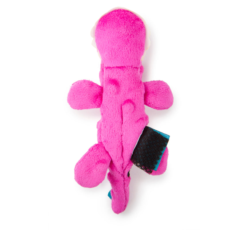 goDog Just For Me Gators Squeaky Plush Dog Toy, Chew Guard Technology, Pink, Mini