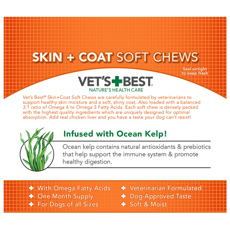 Vet's Best Skin & Coat Soft Chews 30ct