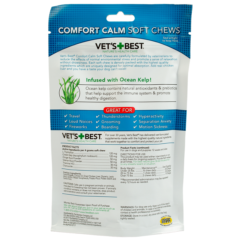 Vet's Best Comfort Calm Soft Chews 30ct