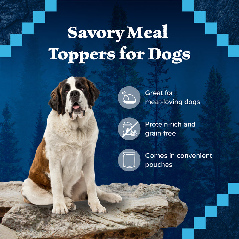 Blue Buffalo Wilderness Trail Toppers Wild Cuts Natural High-Protein Dog Wet Food, Chicken Bites in Hearty Gravy, 3-oz Pouch