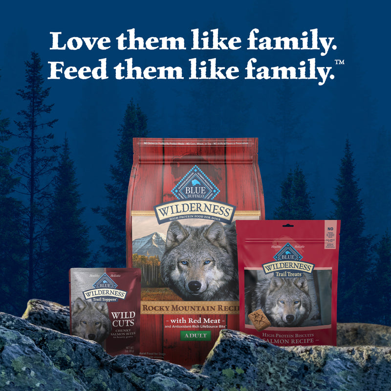 Blue Buffalo Wilderness Trail Toppers Wild Cuts Natural High-Protein Dog Wet Food, Salmon Bites in Hearty Gravy, 3-oz Pouch