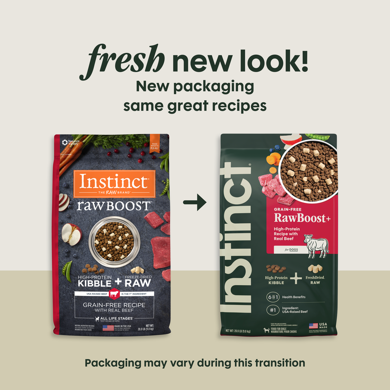 Instinct Raw Boost Grain Free Recipe with Real Beef Natural Dry Dog Food