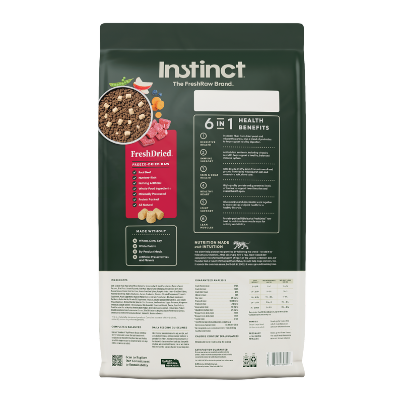Instinct Raw Boost Grain Free Recipe with Real Beef Natural Dry Dog Food