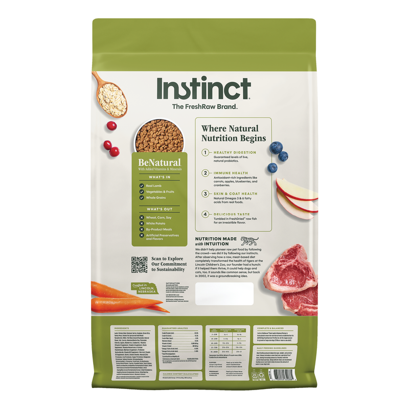 Instinct Be Natural Lamb & Oatmeal Recipe Dry Dog Food