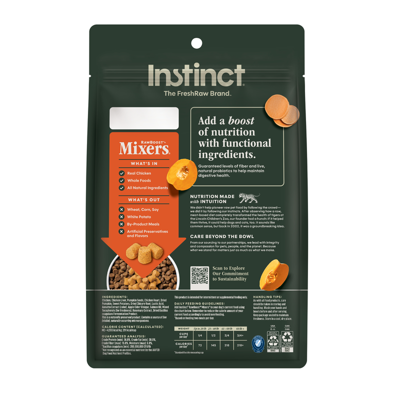 Instinct Grain Free Freeze Dried Raw Boost Mixers Gut Health Recipe Dog Food Topper