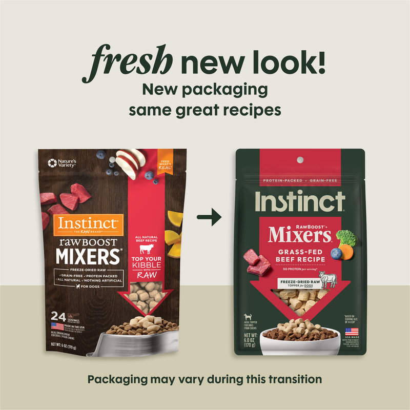 Instinct Raw Boost Mixers Beef Freeze-Dried Dog Food Topper, 6 oz. Bag