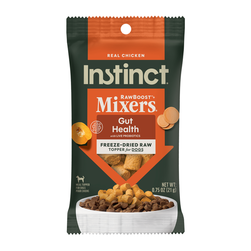 Instinct Raw Boost Mixers Gut Health Freeze-Dried Dog Food Topper, 0.75 oz. Bag