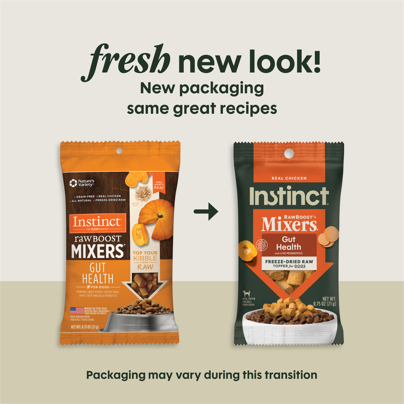 Instinct Raw Boost Mixers Gut Health Freeze-Dried Dog Food Topper, 0.75 oz. Bag