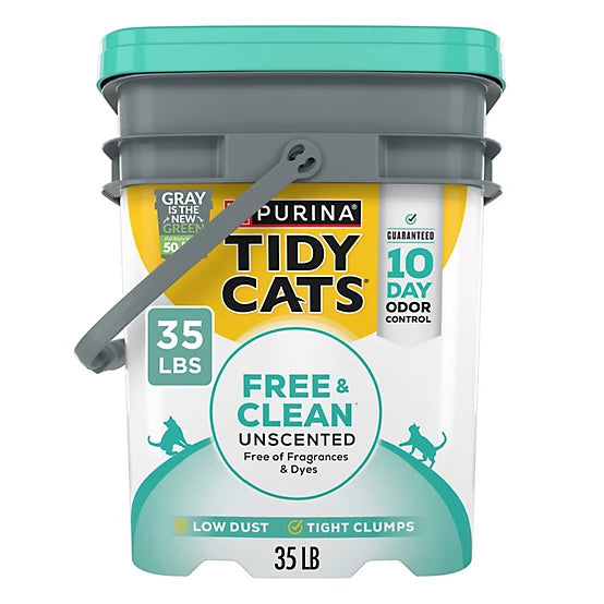 Purina Tidy Cats Free and Clean Unscented Clumping Clay Cat Litter, Multi-Cat