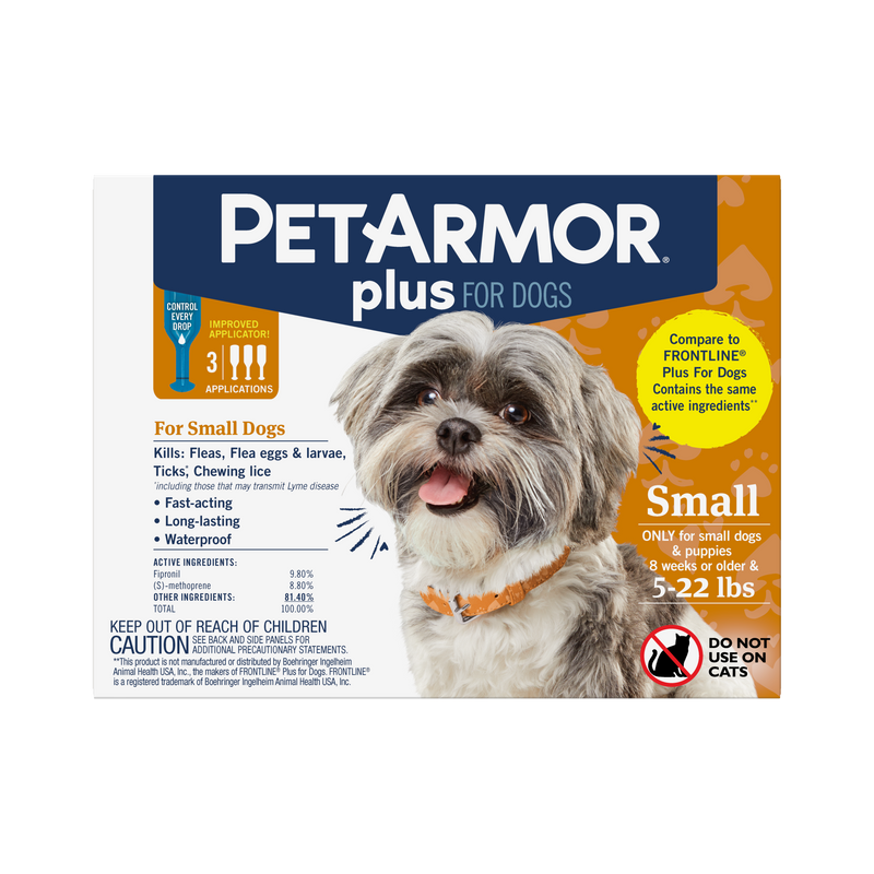 PetArmor Plus Flea & Tick Topical Dog 5-22LB 3CT