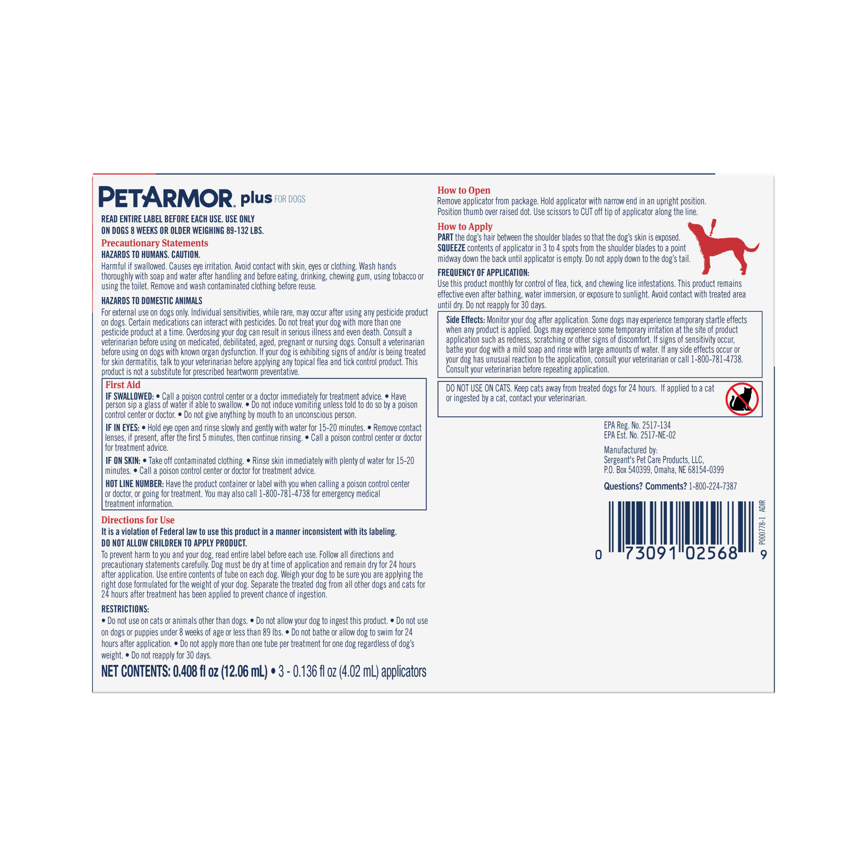 tobacco plus application TEAS New for El Puente Cigar PetArmor Plus Flea & Tick