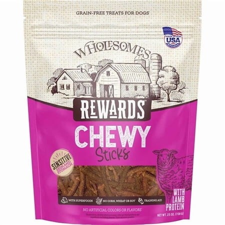 Wholesomes Chewy Lamb Sticks Dog Treats 25 oz