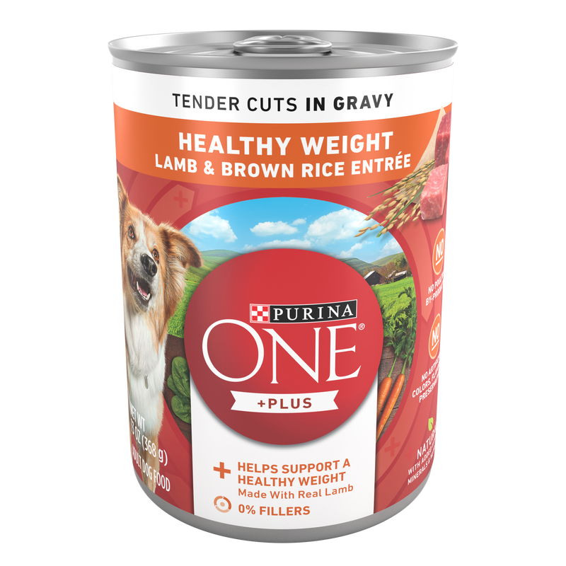 Purina ONE Plus Tender Cuts in Gravy Healthy Weight Lamb and Brown Rice Entree in Wet Dog Food Gravy