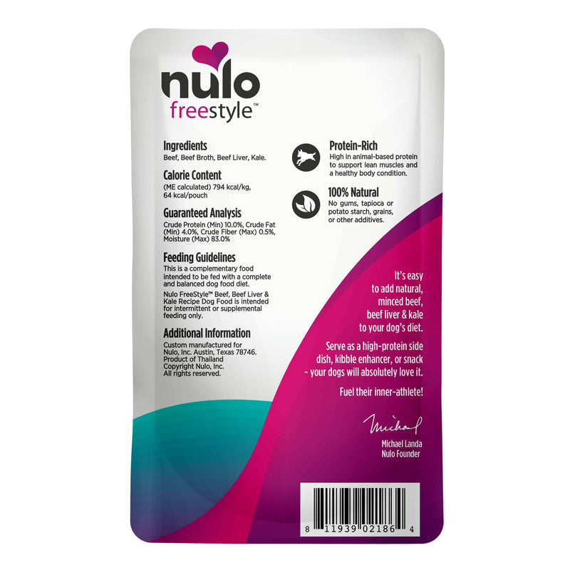 Nulo FreeStyle Beef, Beef Liver, & Kale Meaty Topper for Dogs