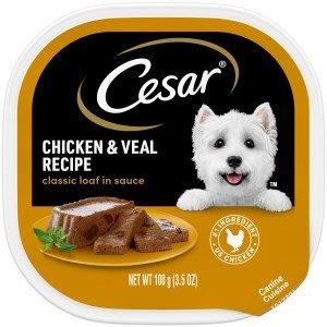 Cesar Chicken & Veal 3.5oz Tray