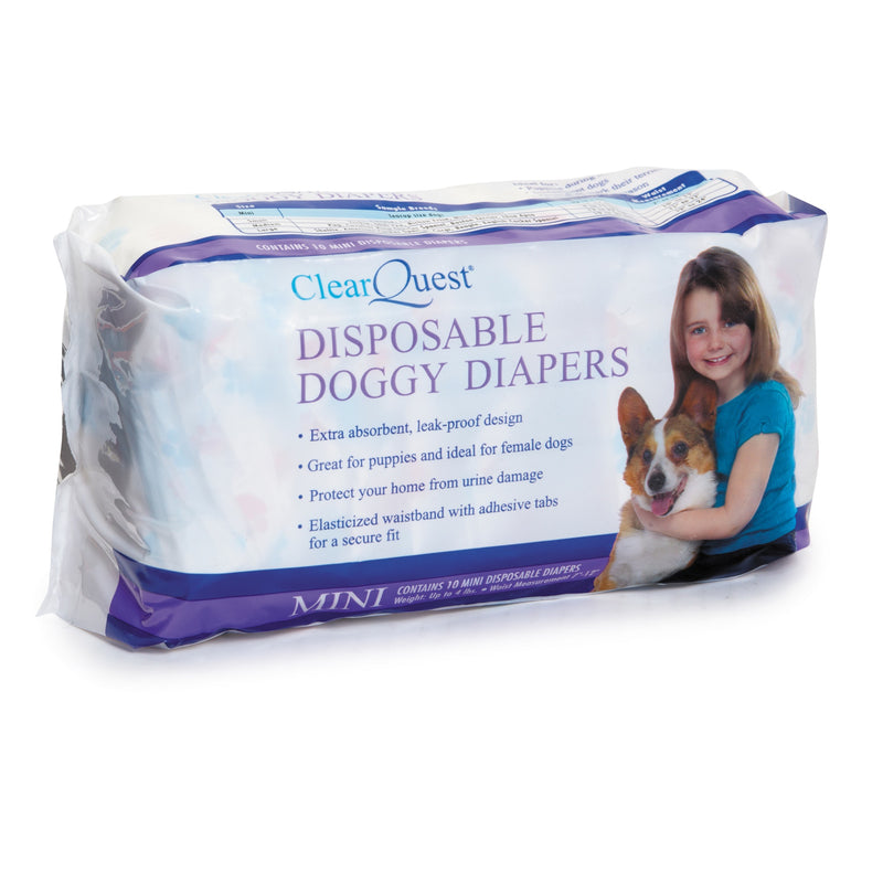 Clear Quest Disposable Doggy Diapers Mini