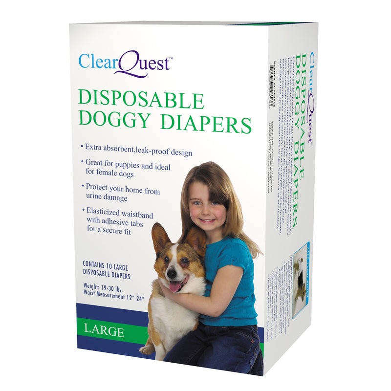 Clear Quest Disposable Doggy Diapers Large