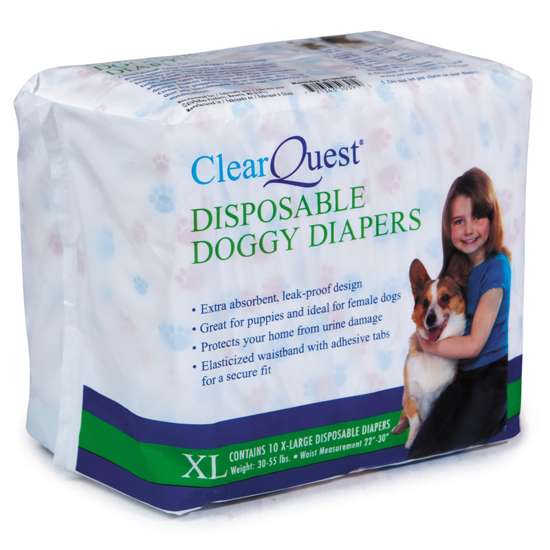Clear Quest Disposable Doggy Diapers XL