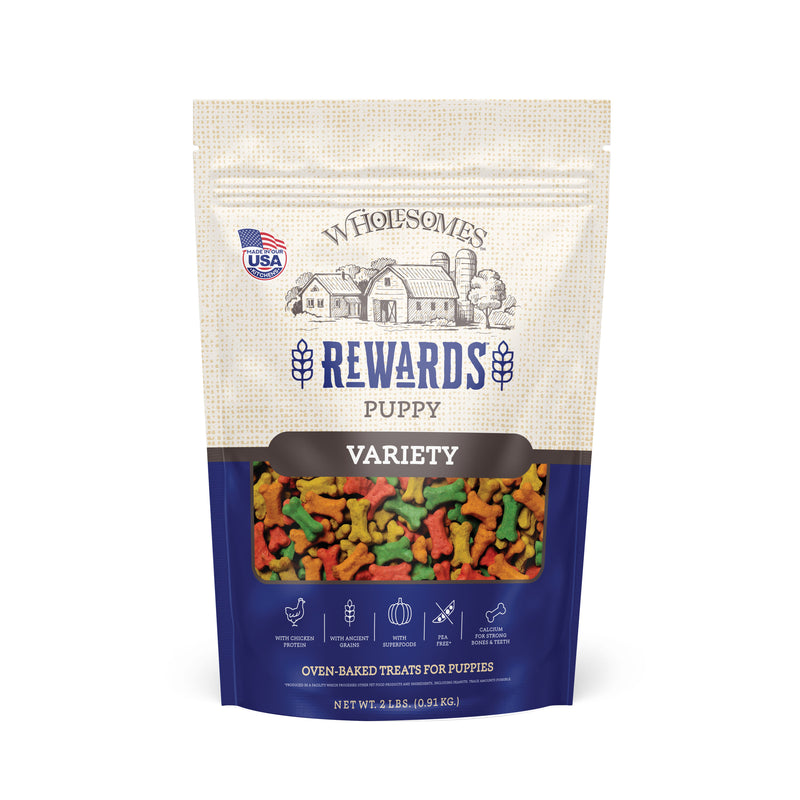 Wholesomes Rewards Puppy Variety Biscuit Dog Treats 2 lb