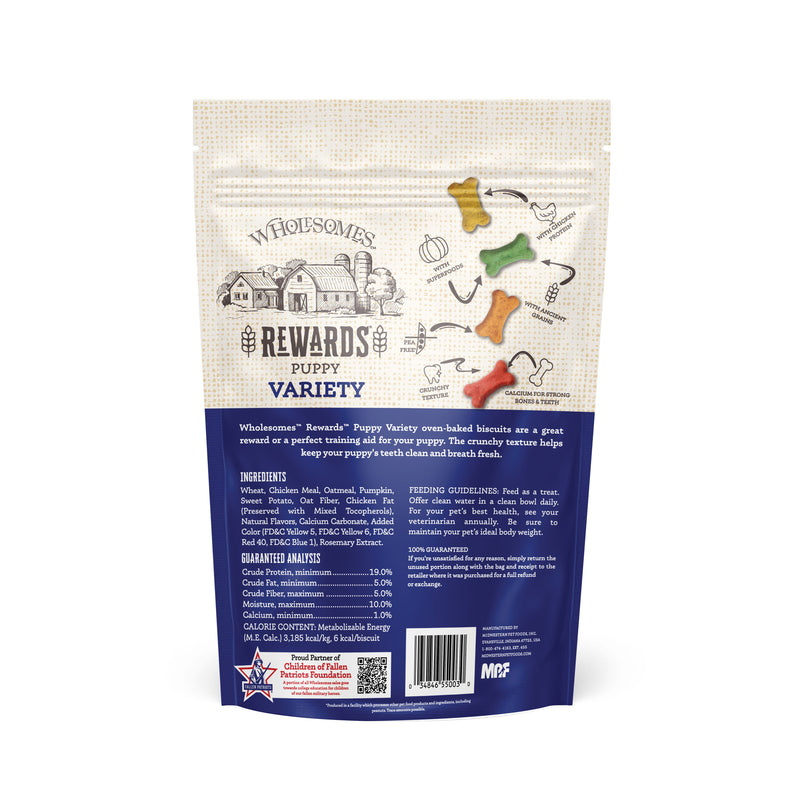 Wholesomes Rewards Puppy Variety Biscuit Dog Treats 2 lb