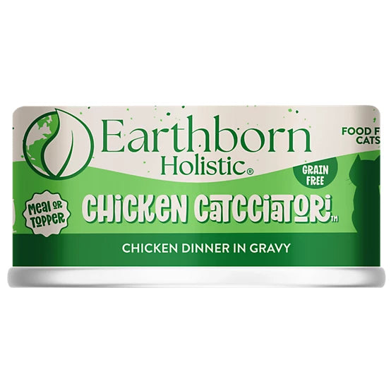 Earthborn Holistic Adult Grain-Free Chicken Catcciatori Chicken Dinner in Gravy Recipe Wet Cat Food, 3 oz.
