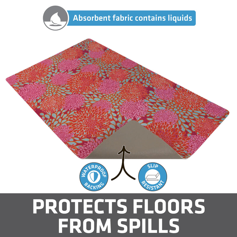Drymate Pet Placemat, Pink Flower