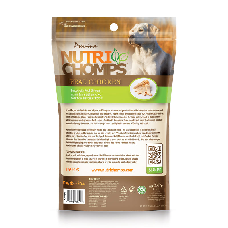 NutriChomps 6-inch Chicken Wrapped Twist, 4 Count Dog Chews
