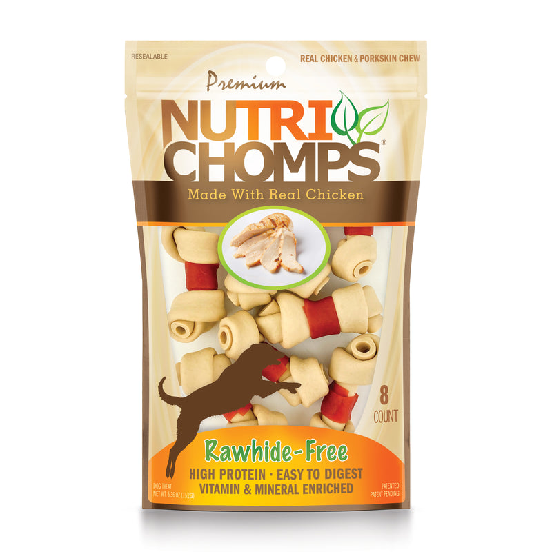 NutriChomps 2.5-inch Chicken Wrapped Mini Knots, 8 Count Dog Chews