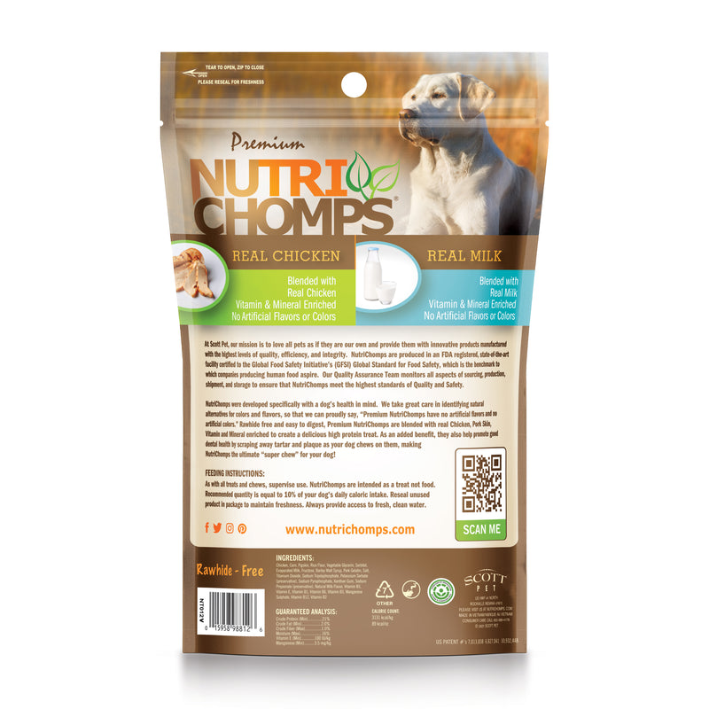 NutriChomps 6-inch Real Milk Braids, 4 count Dog Chews