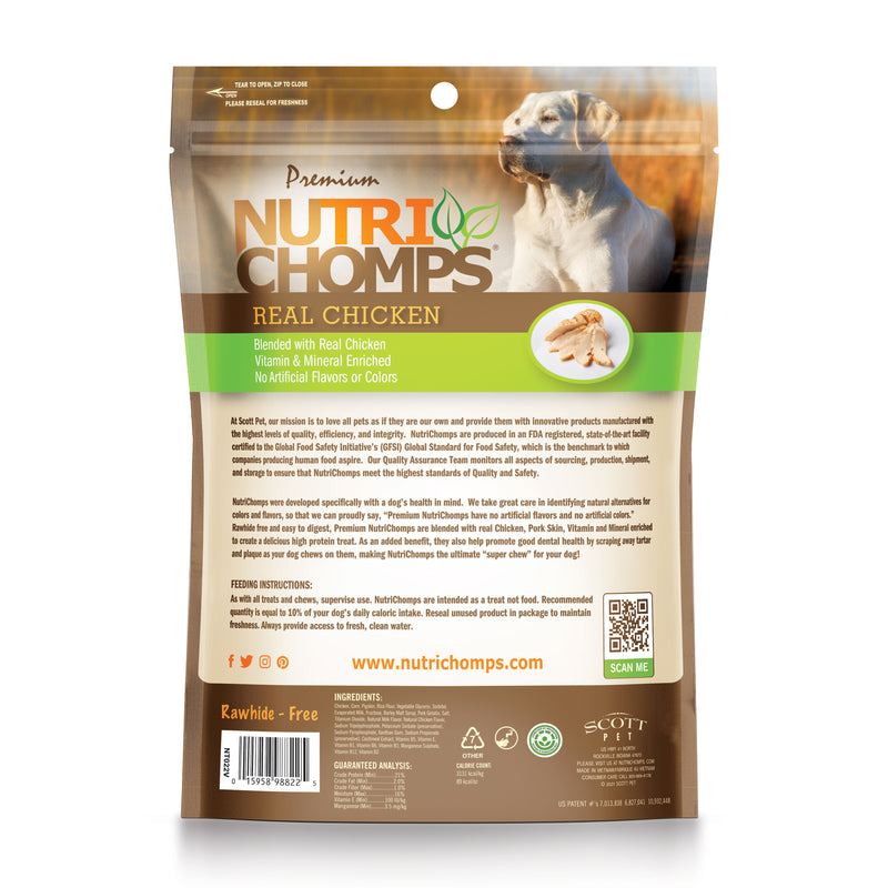 NutriChomps 6-inch Chicken Wrapped Twist, 15 Count Dog Chews