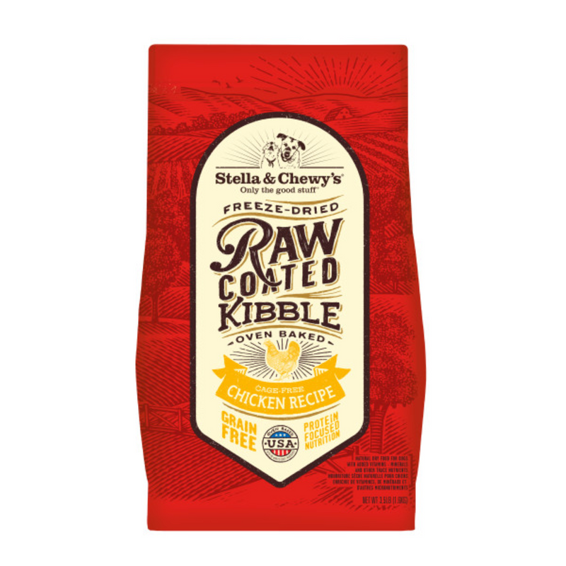 Stella & Chewy's Baked Kibble for Dogs - Raw Coated Cage-Free Chicken Recipe - 3.5 lb. Bag