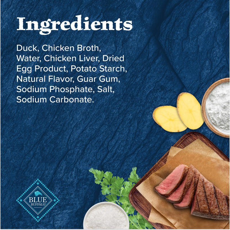 Blue Buffalo Wilderness Trail Toppers Wild Cuts Natural High-Protein Dog Wet Food, Duck Bites in Hearty Gravy, 3-oz Pouch