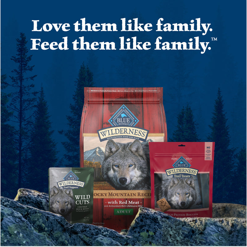 Blue Buffalo Wilderness Trail Toppers Wild Cuts Natural High-Protein Dog Wet Food, Duck Bites in Hearty Gravy, 3-oz Pouch