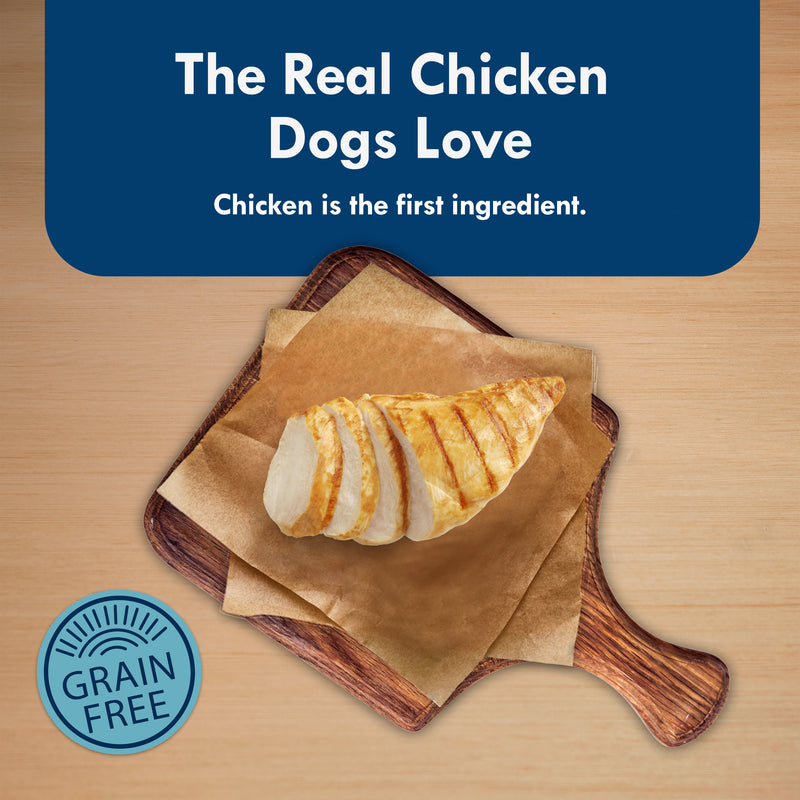 Blue Buffalo Delights Small Breed Natural Wet Dog Food, Grilled Chicken Paté, 3.5-oz. Cup