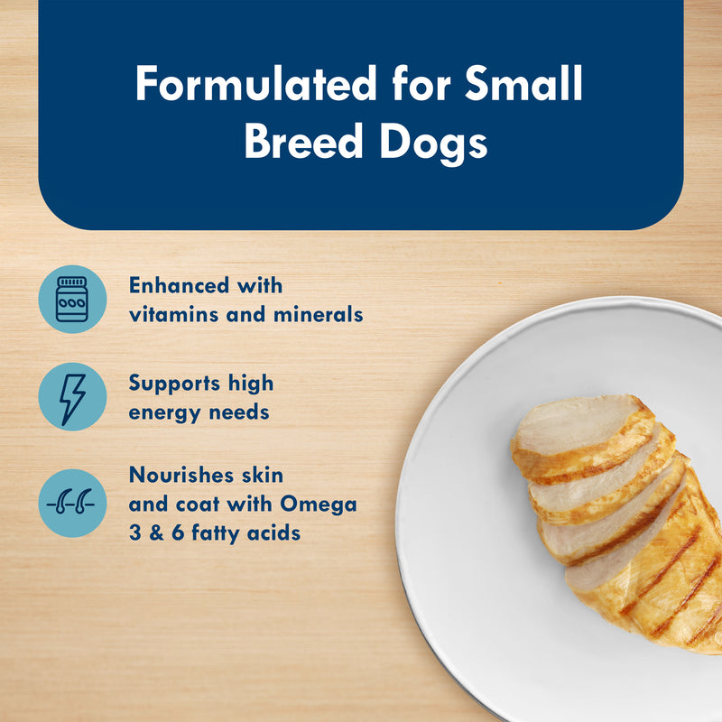 Blue Buffalo Delights Small Breed Natural Wet Dog Food, Grilled Chicken Paté, 3.5-oz. Cup