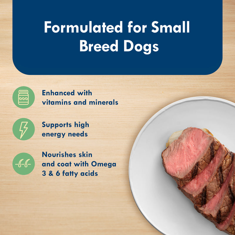 Blue Buffalo Delights Small Breed Natural Wet Dog Food, NY Strip Flavor in Gravy, 3.5-oz. Cups