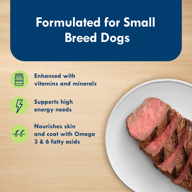 Blue Buffalo Delights Small Breed Natural Wet Dog Food, Filet Mignon Flavor in Gravy, 3.5-oz. Cups