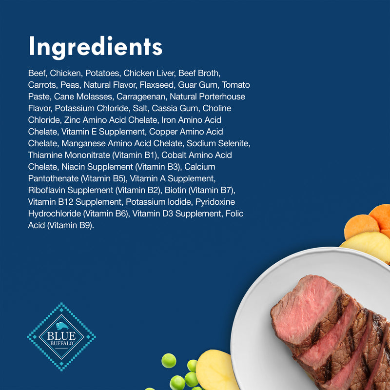 Blue Buffalo Delights Small Breed Natural Wet Dog Food, Porterhouse Paté, 3.5-oz. Cup