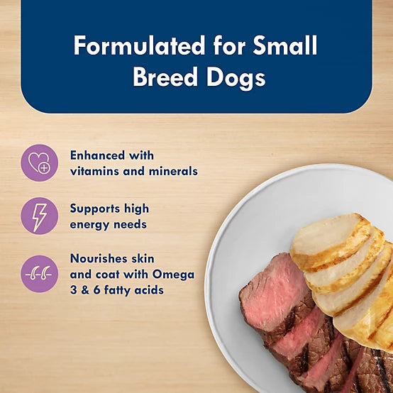 Blue Buffalo Delights Small Breed Adult Grain-Free Top Sirloin/Grilled Chicken Pate Wet Dog Food pk., 3.5 oz. Cup, pk. of 12