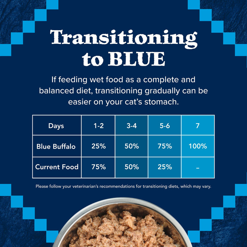 Blue Buffalo Wilderness High-Protein Grain-Free Wet Food For Adult Cats 7+, Chicken Recipe, 5.5-oz. Can
