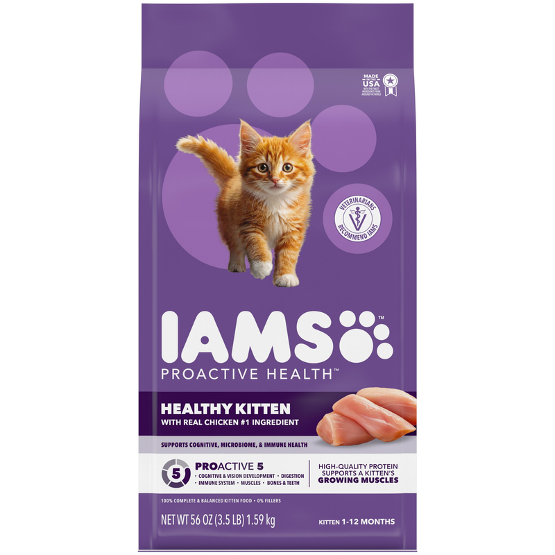 IAMS Proactive Health Healthy Kitten Dry Cat Food With Chicken, 3.5 lb. Bag